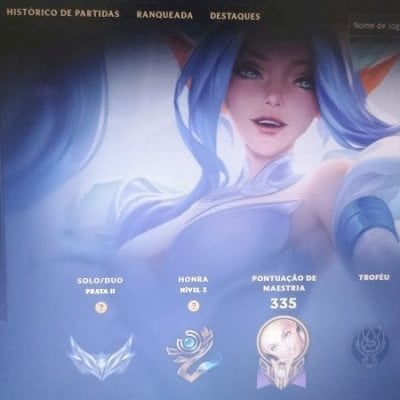 Conta prata II campeões +121 skin 137 LV 110