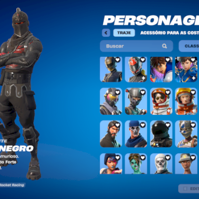 CONTA FORTNITE RARISSIMA | STW OG | BLACK KNIGHT | TUBARÃO MAKO