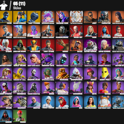 CONTA COM MIDAS, PASSE DA MARVEL, PASSES ANTIGOS E VARIAS SKINS E 1000 VBUCKS