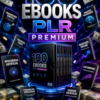 PACK 100 EBOOKS PLR + DIREITO DE REVENDA
