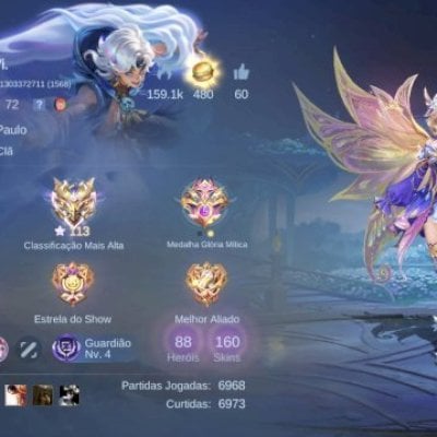 Conta imortal 160 skins