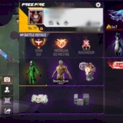 Conta FF level 80 bônus 4k de dima prime 7