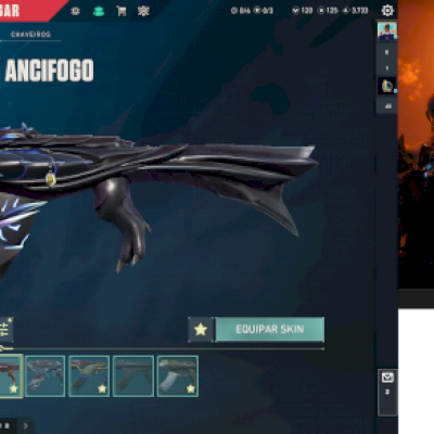 CONTA PESSOAL COM VÁRIAS SKINS VALORANT MMR PRATA/OURO