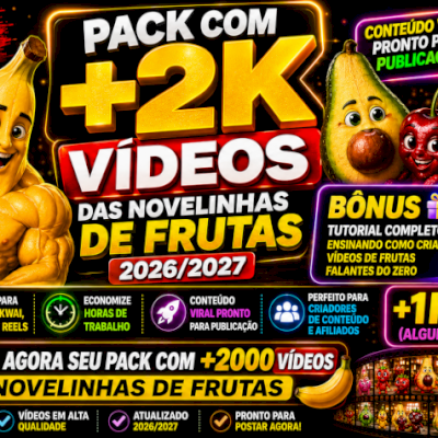 🔥+2K Vídeos Novelinhas de Frutas +1k Historinhas Falantes (Algumas +18) E. auto