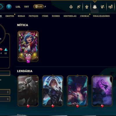 Unranked com 115 Champs e 41 Skins ( ADC / SUP / JG )