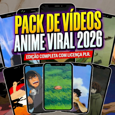 Pack de vídeos Anime Viral 2026 Edição Completa com Licença PLR.