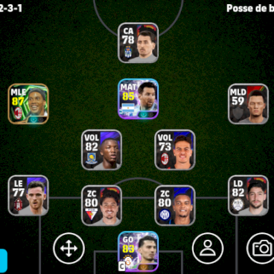 Conta Efootball com Ronaldinho 104 e Ugurcan Cakir 104