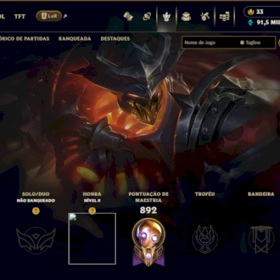 100% SEGURA / PODE ALTERAR E-MAIL E SENHA / 172 SKINS / TODOS CAMPEÕES