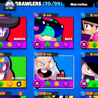 CONTA DE BRAWL STARS JUNTAMENTE COM CLASH ROYALE