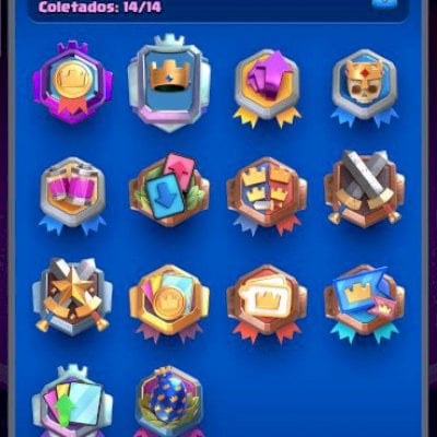 Conta Clash Royale - 12mil gemas, torre 15, 74 cartas full.