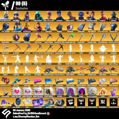 404 skins Travis + Rogue Spider Knight + Surf Strider + Minty + Leviathan + STW