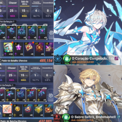 V>Conta Grand Chase Mobile Level 164 + IO Traje de Banho