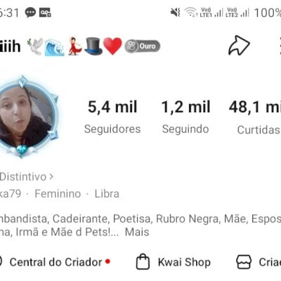 Vendo conta no Kwai