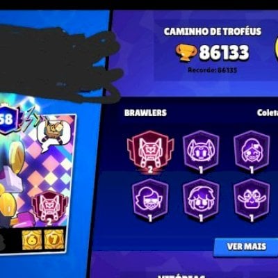 Conta prestígio 58 86K TROFÉUS | 102 BRAWLERS | 300+ SKINS (BOB ESPONJA & EVENT