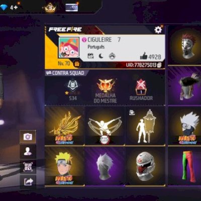 CONTA DE FF COM PASSES ANTIGOS E PARCERIAS