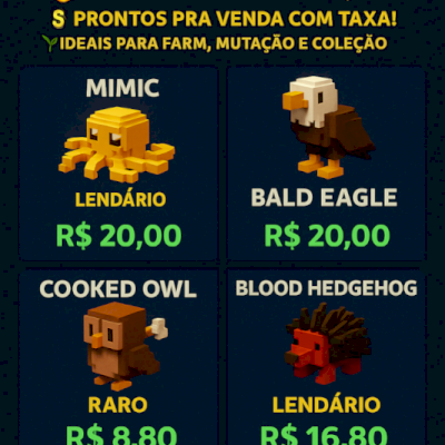 PETS NO🔥 GLOW AGUARD 🔥MAIS DE 20 PETS 🦉DIFERENTE NO STOCK TUDO BARATO 💹