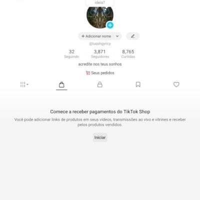 CONTA DO TIKTOK COM SHOP ATIVO +3,8K SEGUIDORES (ENGAJAMENTO REAL)