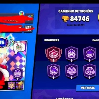 85k trofeus, 2018, shelly estelar, 2 pro pass, +8 skins exclusivas, 76 prestigio