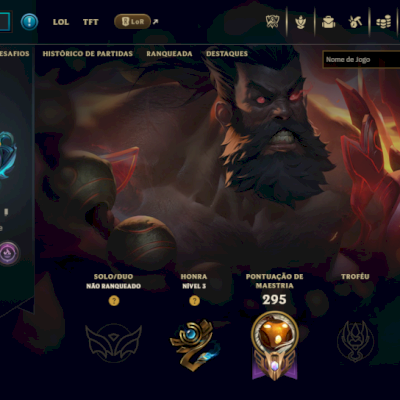 CONTAS LEAGUE OF LEGENDS UNRANKED SEM EMAIL VERIFICADO