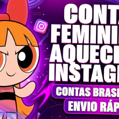 CONTA FEMININA INSTAGRAM C/ EMAIL + 500 SEGUIDORES BR + 30 DIAS CRIAÇÃO