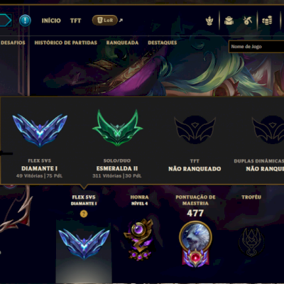 Conta LoL com todos os champs , 99 Skins  , Diamante 1