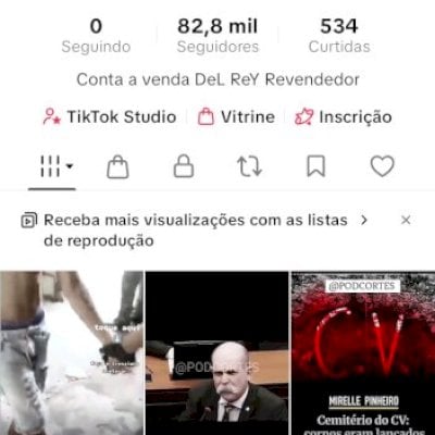 Tiktokshop br ativo 83k seguidores 100% reais, live studio  (Leia a descrição)