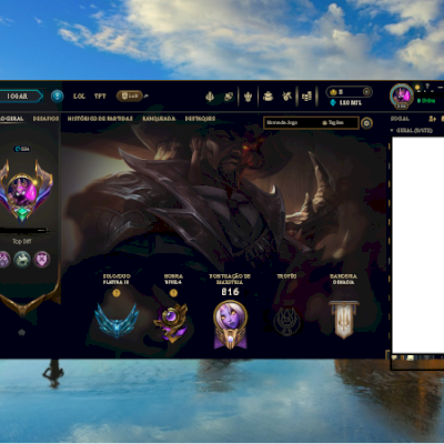 Conta lol platina 3 202 skin , conta desde 2013 lvl 594