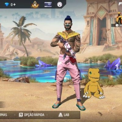 CONTA FF LEVEL 61 + ALOK + CHRONO URGENTE+ SINKS RARAS + EMOTES RAROS