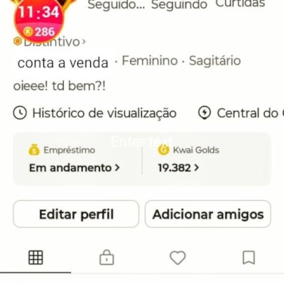 VENDO ESTÁ CONTA DO KWAI COM 37K DE SEGUIDORES E 139 MIL DE CURTIDAS