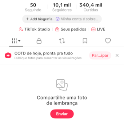 Vendo Conta TikTok 10k seguidores