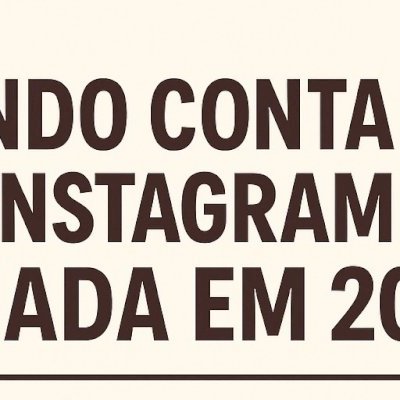 CONTA INSTAGRAM 2018