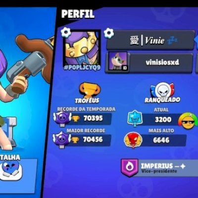 [70K+] conta antiga bem cuidada todos os brawlers, muitos upados, mtas skins e +