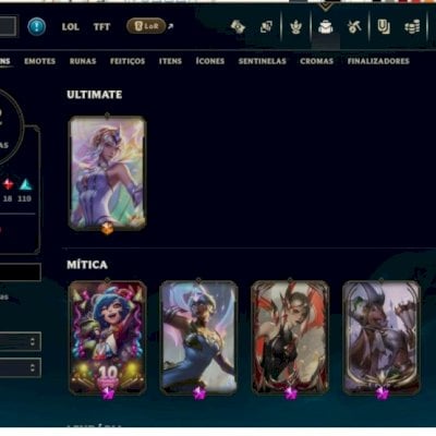 Conta lol lvl 352 full champs 222 skins