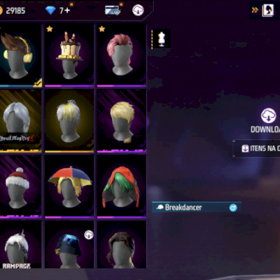 Conta rara free fire 5 anos mestre