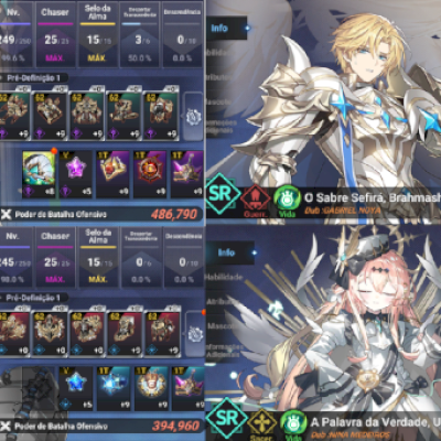 V>Conta Grand Chase Mobile + Level 173 + Skins