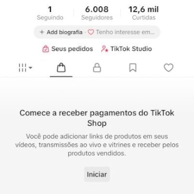 CONTA DO TIKTOK COM SHOP ATIVO +6K SEGUIDORES (PROMOVER ATIVO)