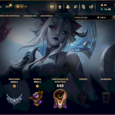 Conta 10 anos de acc LOL lv 635 230 skins 127 chaves