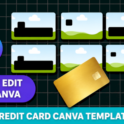 Credit Card Skin Canva Template