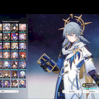 Conta end game Acheron+casto+Mydei+sunday+Hyacine com respectivos cones Ass