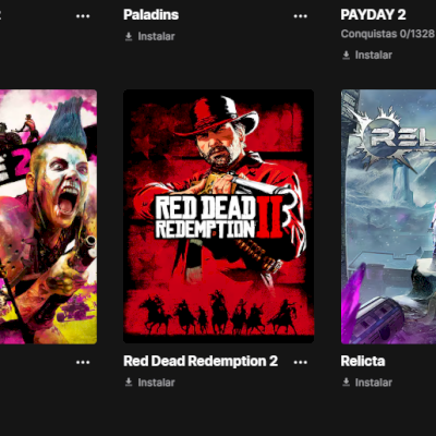 Conta EPIC GAMES com RED DEAD REDEMPTION 2 e +90 jogos