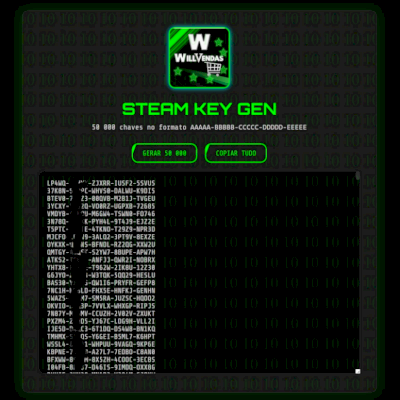 🎮💥 GERADOR DE STEAM KEYS INFINITAS – [VITALÍCIO] 💥🎮
