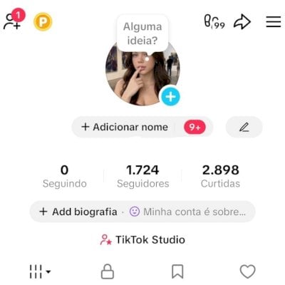 CONTA TIK TOK 1,7K SEG E 2,8K DE CURTIDAS (CONTAS TIK TOK)