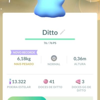 Conta com 57 lendários e 38 shinys