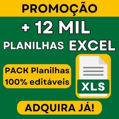 Pack de Mais de 12.000 Planilhas Excel Prontas para Editar e Download
