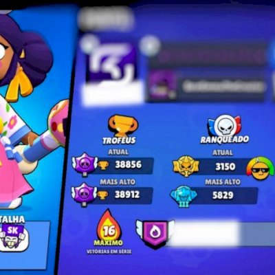 CONTA BRAWL STARS COM TODOS OS BRAWLER 81/81 + 38K DE TROFÉUS + SKINS EXCLUSIVAS