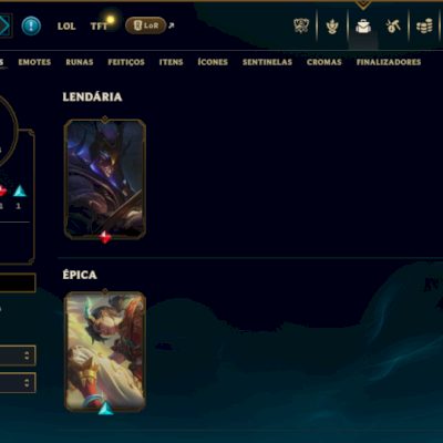 Mestre com 50 Champs e 10 Skins ( 25 PDL )