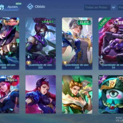 CONTA MOBILE LEGENDS COM 67 HEROIS E 106 SKINS (1 LENDARIA)