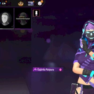 FREE FIRE CONTA NIVEL 10, COM 15 MIL MOEDAS, pacote espírito de púrpura