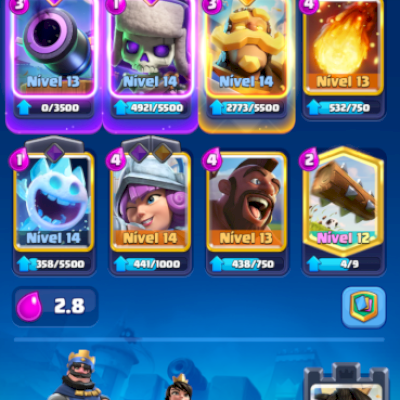 Conta Clash Royale T14 – Arena 22 – Todas as Cartas + Skins