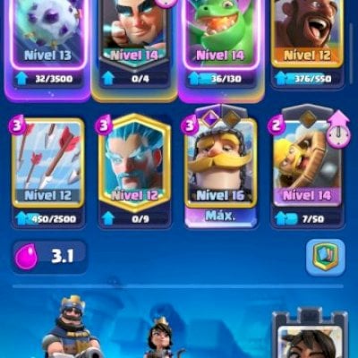 Conta de Clash, 8600 de troféus, LV 48, torre 14, com 7 evoluções e 2 herois